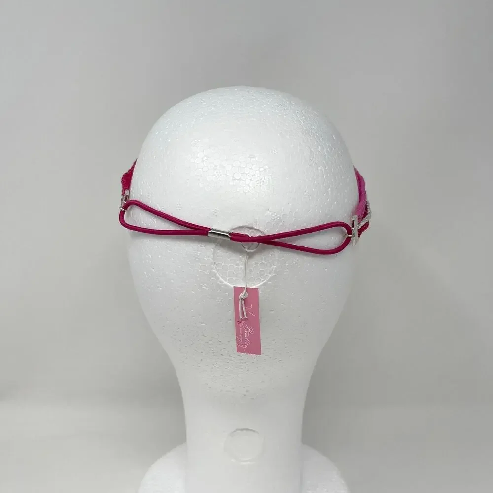 Vera‎ Bradley Beaded Stretch Headband Pink Swirls Silver 13925-179
